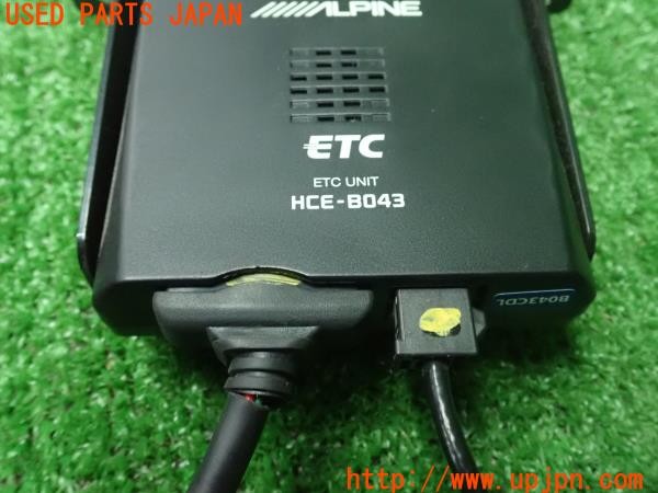 3UPJ=30810503]ヴェルファイア(ANH20W)ALPINE アルパイン HCE-B043 ETC車載器 中古_m4