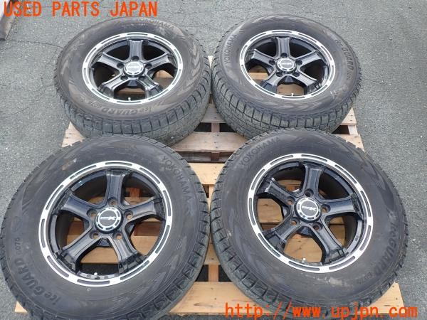 3UPJ=30860906]ランクル100(UZJ100W)前期 BIGWAY B-MUD K YOKOHAMA iceGUARD G075 タイヤホイール 18×8J +55 PCD150 5穴 4本 中古_m0