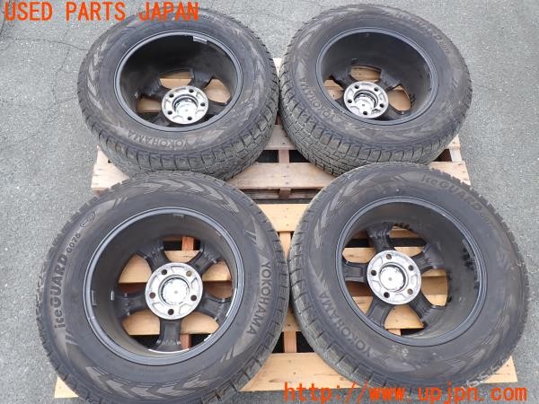 3UPJ=30860906]ランクル100(UZJ100W)前期 BIGWAY B-MUD K YOKOHAMA iceGUARD G075 タイヤホイール 18×8J +55 PCD150 5穴 4本 中古_m4