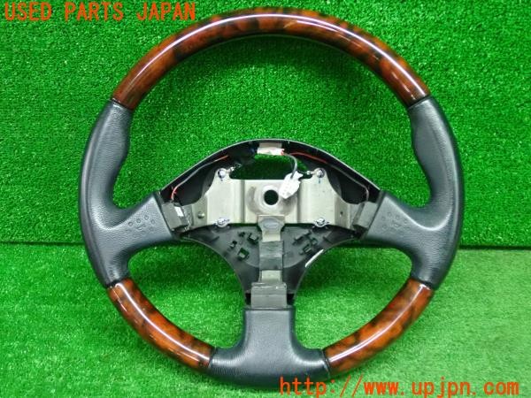 3UPJ=31040617]コペン アルティメットエディションS(L880K)純正 MOMO ウッド 木目 ステアリング 中古_m0
