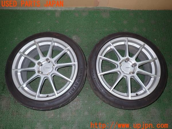 3UPJ=31060962]アコード ユーロR(CL7)前期 BRIDGESTONE POTENZA ブリヂストン ポテンザ SW010 ホイール 18×8J +35 PCD114.3 5穴 2本 中古_m0