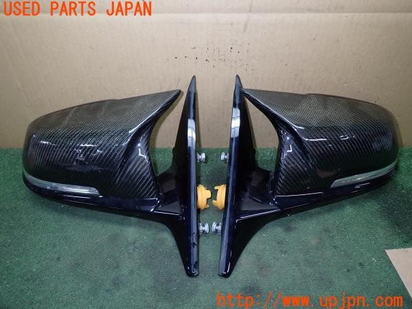 3UPJ=31110036]BMW 420i グランクーペ Mスポーツ(4A20 F36)前期 純正 ドアミラー 社外カーボンカバー・ウインカーミラー付き 中古_m0