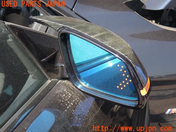 3UPJ=31110036]BMW 420i グランクーペ Mスポーツ(4A20 F36)前期 純正 ドアミラー 社外カーボンカバー・ウインカーミラー付き 中古_m4