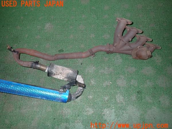 3UPJ=31250152]三菱ジープ(J58)社外 マフラー エキゾースト 右側 サイド出し エキマニ付き ジャンク_m1