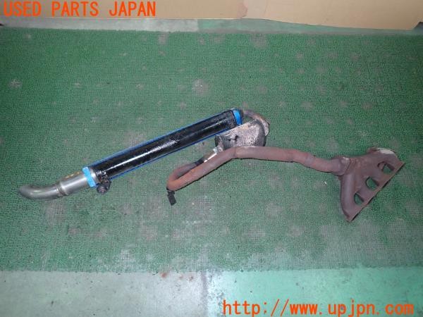 3UPJ=31250152]三菱ジープ(J58)社外 マフラー エキゾースト 右側 サイド出し エキマニ付き ジャンク_m4