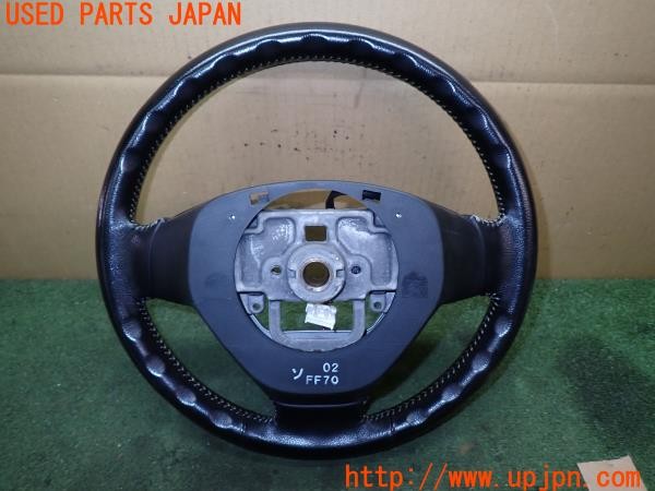 3UPJ=31280617]RX-8(SE3P)前期 ロータリーエンジン40周年記念車 純正 ステアリング 専用黒革 グレーステッチ 中古_m1