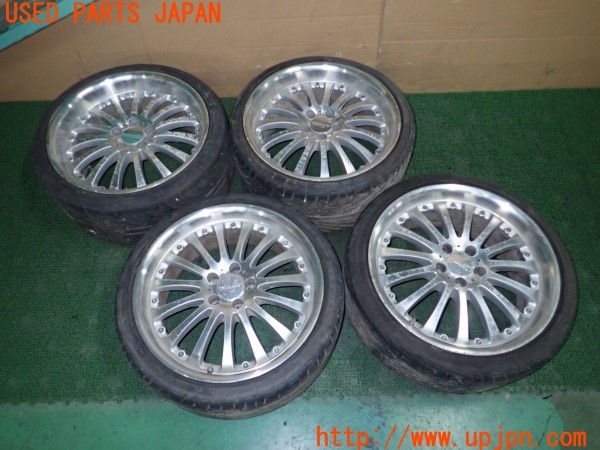 3UPJ=31750920]フェアレディZ(GCZ32)前期 社外 ホイール 19×8.5J +35 9.5J +38 PCD114.3 5穴 4本 中古_m0