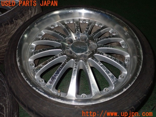 3UPJ=31750920]フェアレディZ(GCZ32)前期 社外 ホイール 19×8.5J +35 9.5J +38 PCD114.3 5穴 4本 中古_m1