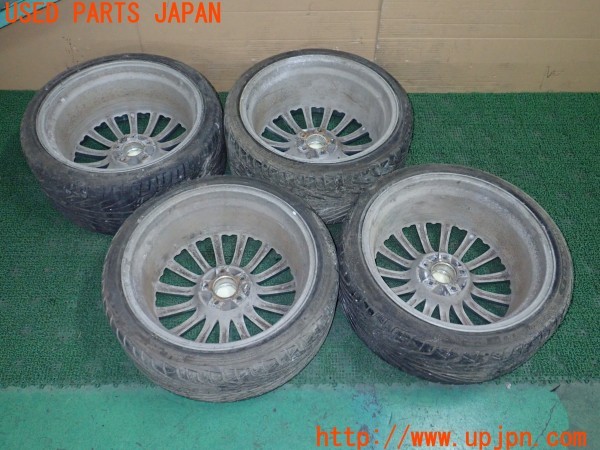 3UPJ=31750920]フェアレディZ(GCZ32)前期 社外 ホイール 19×8.5J +35 9.5J +38 PCD114.3 5穴 4本 中古_m4