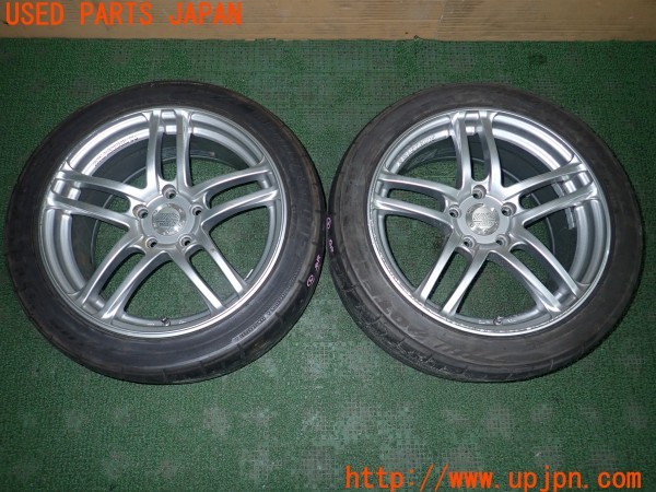 3UPJ=32490918]シビック タイプR(FD2)後期 YOKOHAMA WHEEL AVS MODEL T5 タイヤホイール② 17×7.5J +52 PCD114.3 5穴 2本 中古_m0