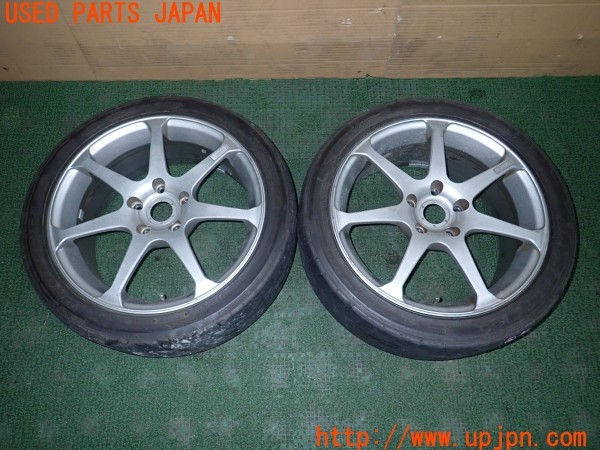 3UPJ=32490962]シビック タイプR(FD2)後期 YOKOHAMA WHEEL AVS MODEL7 タイヤホイール① 17×7J +50 PCD114.3 5穴 2本 中古_m0