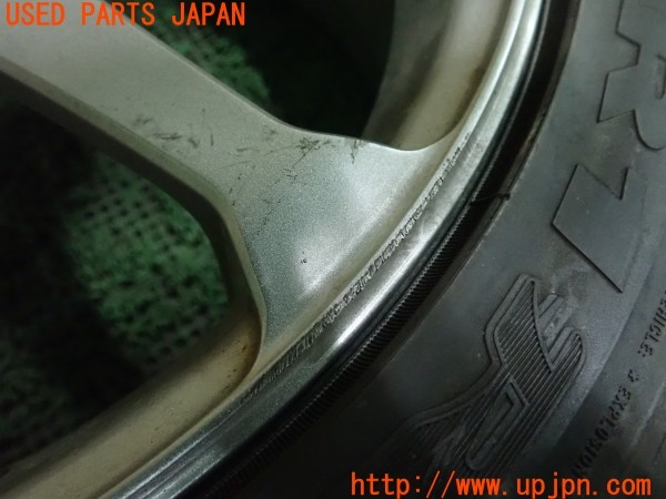 3UPJ=32490962]シビック タイプR(FD2)後期 YOKOHAMA WHEEL AVS MODEL7 タイヤホイール① 17×7J +50 PCD114.3 5穴 2本 中古_m1