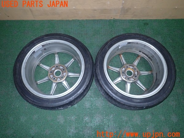 3UPJ=32490962]シビック タイプR(FD2)後期 YOKOHAMA WHEEL AVS MODEL7 タイヤホイール① 17×7J +50 PCD114.3 5穴 2本 中古_m3