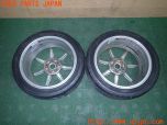3UPJ=32490962]シビック タイプR(FD2)後期 YOKOHAMA WHEEL AVS MODEL7 タイヤホイール① 17×7J +50 PCD114.3 5穴 2本 中古_s3