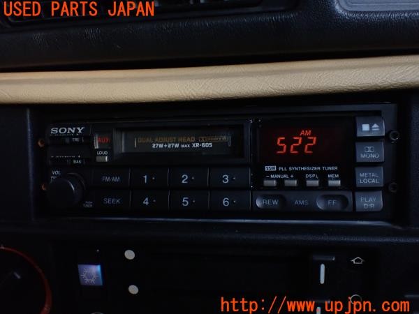 3UPJ=32590518]BMW 520i(E28)SONY ソニー XR-605 カセットデッキ プレーヤー テープ オーディオ 1DIN 中古_m4
