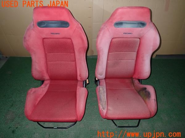 3UPJ=32630609]フェアレディZ 300ZX 2by2(GCZ32)前期 RECARO SR KBA90349 シートセット セミバケット 運転席 助手席 レール付き 中古_m0