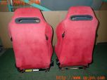 3UPJ=32630609]フェアレディZ 300ZX 2by2(GCZ32)前期 RECARO SR KBA90349 シートセット セミバケット 運転席 助手席 レール付き 中古_s3