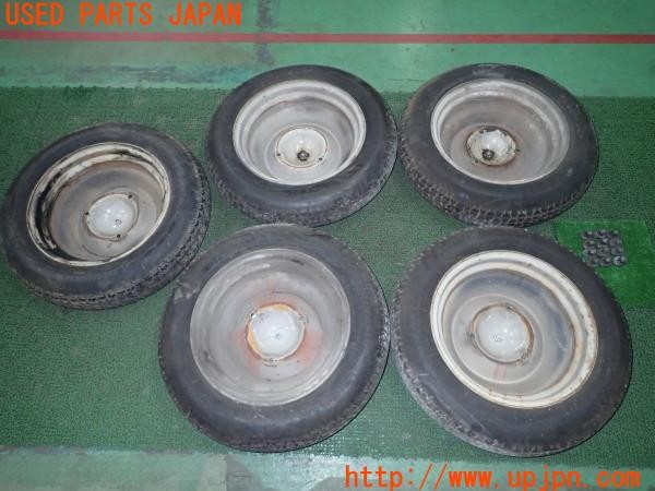 3UPJ=32760916]シトロエン 2CV SPECIAL(AZA6)純正 MICHELIN製 ホイール 15インチ PCD160 3穴 テンパータイヤ ホイールナット付 5本 中古_m2