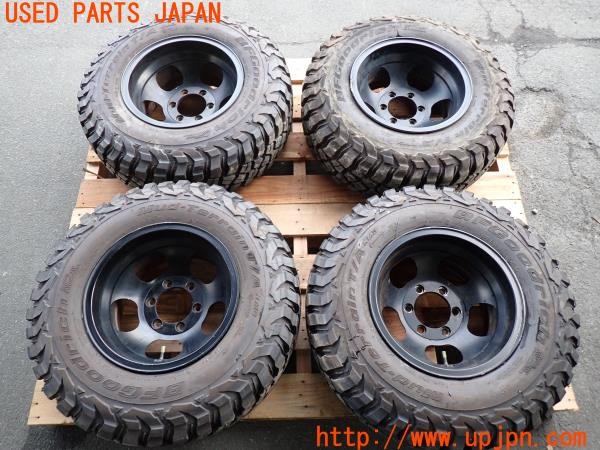3UPJ=32790903]ランクルプラド(KZJ71W)後期 ASAHI EF585 タイヤホイール 15×8.5JJ -34 PCD139.7 6穴 4本 中古_m0