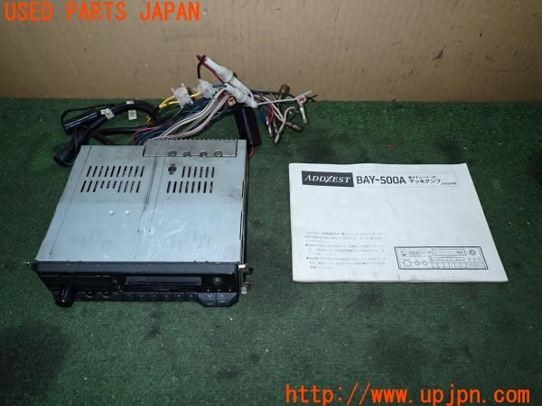 3UPJ=33040518]ベンツ 500SL(不明 R107)ADDZEST アゼスト BAY-500A カセットデッキ カセットテープ ラジオ 1DIN 中古_m0
