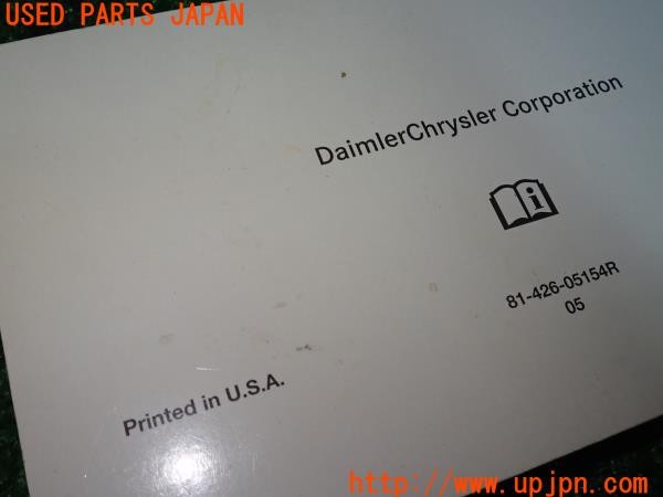 3UPJ=33490802]ジープ グランドチェロキー(WH47)取扱説明書 取説 車両マニュアル 中古_m2