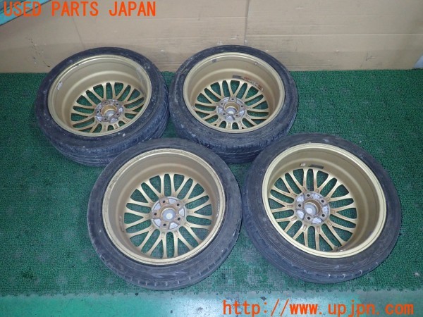 3UPJ=33550919]CR-Z ベータ(ZF1)前期 LEHRMEISTER BRUNELLO レアマイスター ブルネッロ ホイール 18×7J +48 PCD114.3 5穴 4本 中古_m3