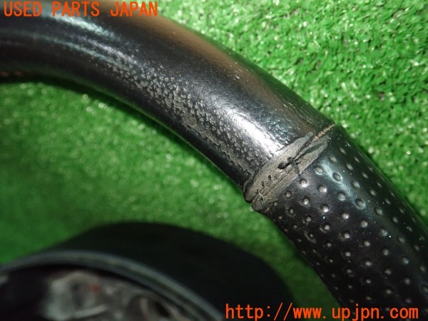 3UPJ=33640617]パジェロミニ VR(H58A)後期 純正 ステアリング 純正オプション 本革ステアリングカバー付き 中古_m1