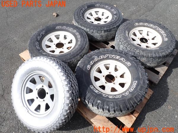3UPJ=33710916]三菱ジープ(J55)純正 TOPY トピー ホイール 15×5.5K PCD139.7 5穴 5本 中古_m0