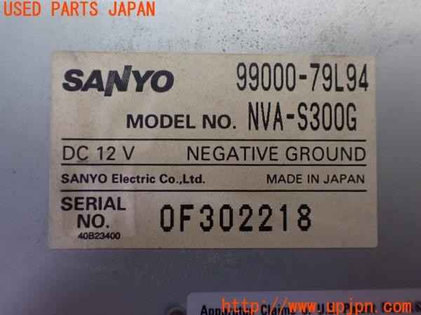 3UPJ=33880502]スイフト スポーツ(HT81S)スズキ純正 99000-79L94 SANYO サンヨー NVA-S300G DVDナビ 2002年度地図ディスク付き 中古_m3