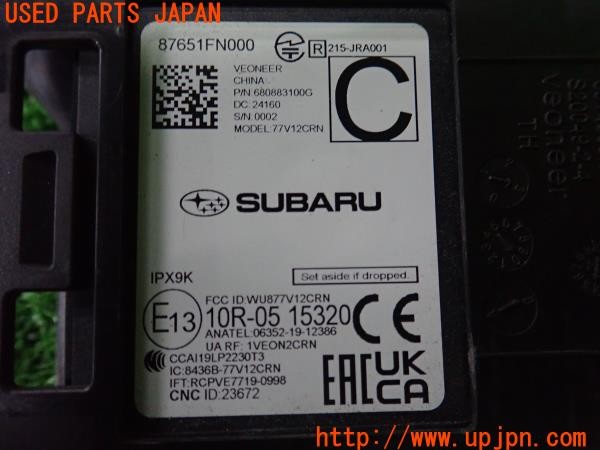 3UPJ=34830540]インプレッサ ST(GU7 A型)純正 アイサイトレーダーセンサー 87651FN000 中古_m4