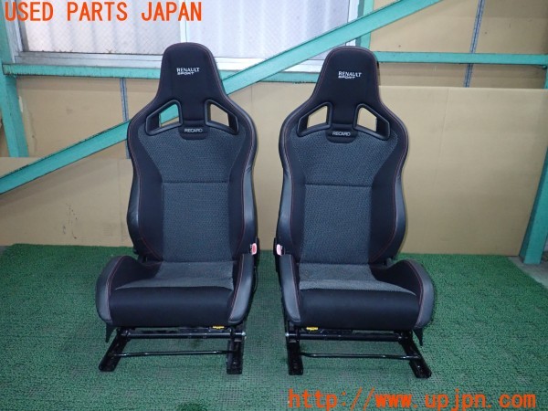 3UPJ=35210609]ルノー メガーヌR.S.(ルノー・スポール)(DZF4R)純正 RECARO レカロ シートセット 運転席 助手席 レール付き 中古_m0
