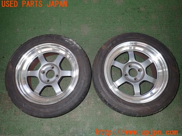 3UPJ=36010903]ロードスター(NA6CE)後期 RAYS レイズ VOLKRACING TE37V TOYO PROXES R1R タイヤホイール 15×7J +18 PCD100 4穴 2本 中古_m0