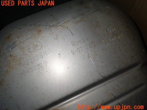 3UPJ=36020152]アウディ A5 スポーツバック(F5CVKL)純正 8W9253611A リアマフラー カット済み 2分割 中古_m4