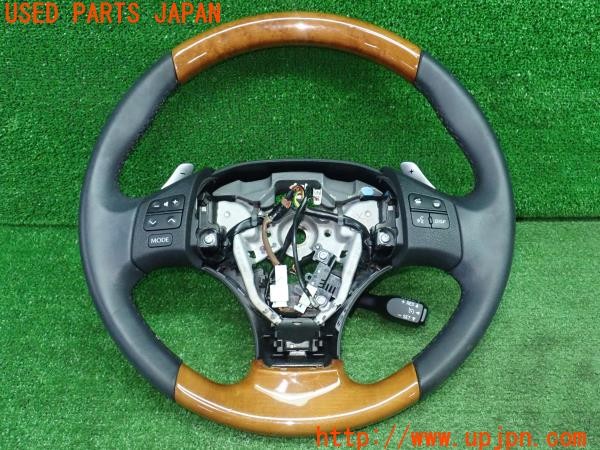 3UPJ=36080617]レクサス IS250C(GSE20)純正 ステアリング レザー ウッド 中古_m0