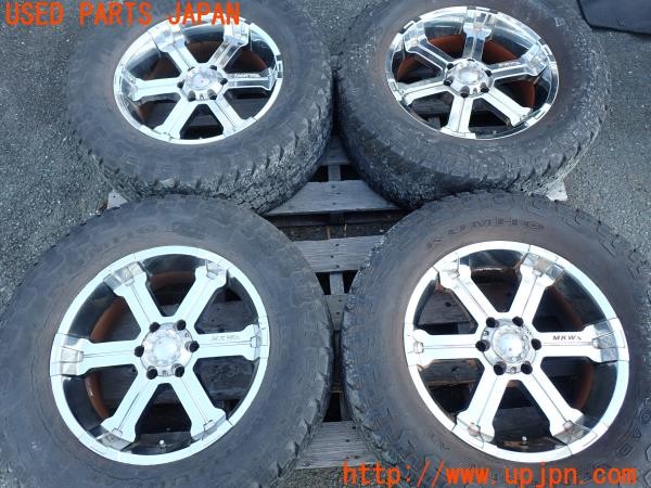 3UPJ=36360921]ランドクルーザー80(FZJ80G)後期 MKW MK-36 ホイール 8.5J +22 PCD139.7 6穴 4本 中古_m0