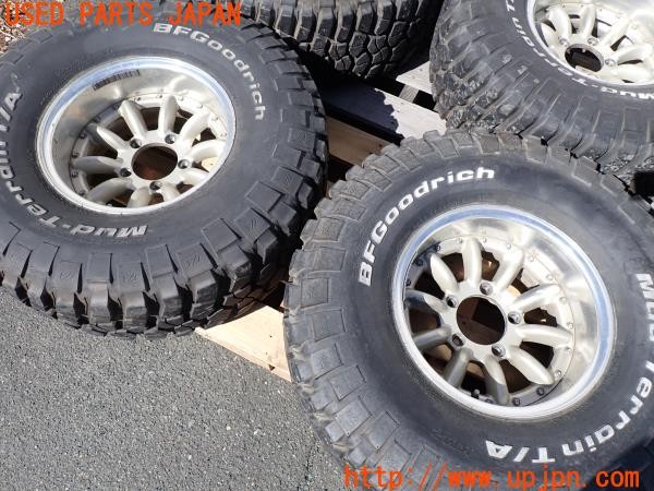 3UPJ=36850916]三菱 ジープ キャンバストップ(J55)ENKEI DECEM10 エンケイ デセム ホイール 15×8JJ -28 PCD139.7 5穴 5本 深リム 中古_m2