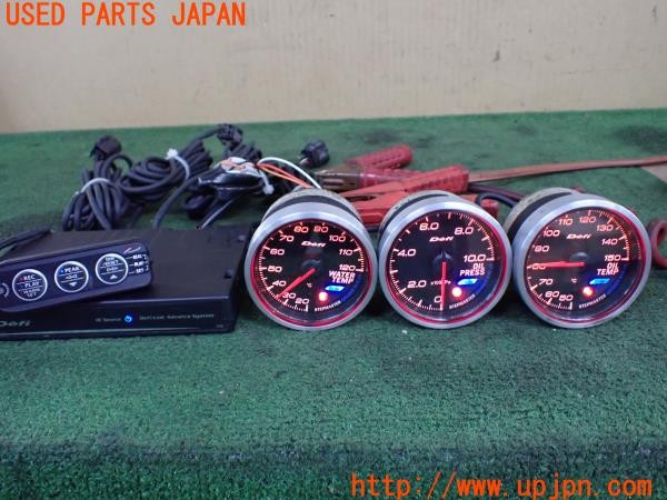3UPJ=37190500]S2000 typeV(AP2 100系)Defi-Link Meter ADVANCE CR 3連メーター 追加メーター 油温 油圧 水温 60mm 中古_m4