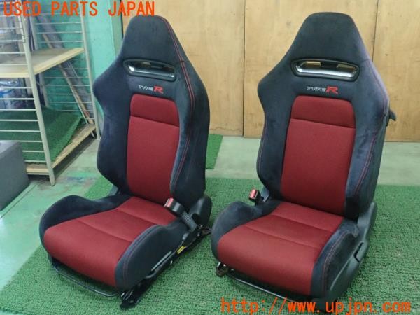3UPJ=37200609]シビック タイプR ユーロ(FN2)純正 シートセット セミバケットシート 運転席 助手席 レール付き 中古_m0
