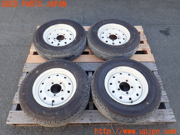 3UPJ=37400903]三菱 ジープ(J36)社外 タイヤホイール 15×5.5JJ PCD139.7 5穴 4本 中古_m0