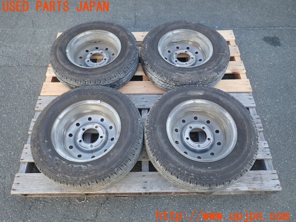 3UPJ=37400903]三菱 ジープ(J36)社外 タイヤホイール 15×5.5JJ PCD139.7 5穴 4本 中古_m4