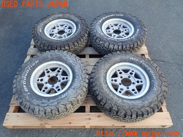 3UPJ=37450916]三菱ジープ キャンバストップ(J54)BRIDGESTONE ブリジストン Zona ゾナ タイヤホイール 15×6JJ +10 PCD139.7 5穴 4本 中古_m0