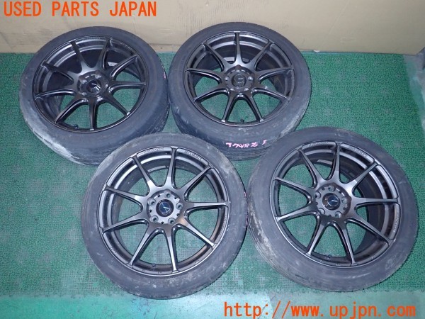 3UPJ=37980919]インプレッサ WRX-STI(GRB A型)WedsSport ウェッズ スポーツ SA-99R ホイール 18×8.5J +50 PCD114.3 5穴 4本 中古_m0