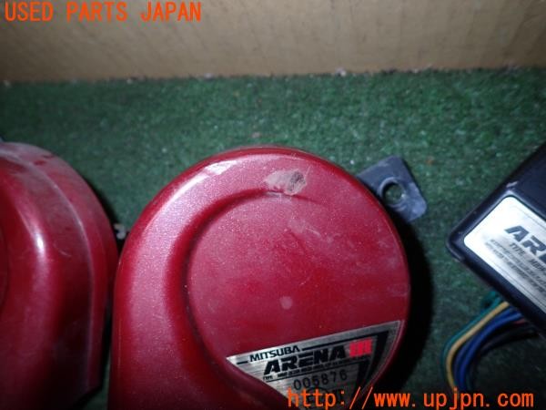 3UPJ=38410563]シビック タイプR(EP3)前期 MITSUBA ミツバ ARENAⅢ MBW-2E23R MBH-2E23R MBL-2E24R ホーン クラクション 中古_m1