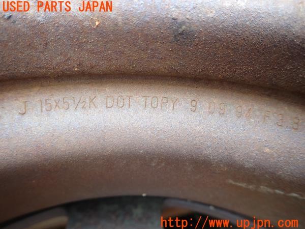 3UPJ=39250916]三菱 ジープ キャンバストップ(J53)純正 TOPY トピー ホイール 15×5.5K PCD139.7 5穴 5本 中古_m4