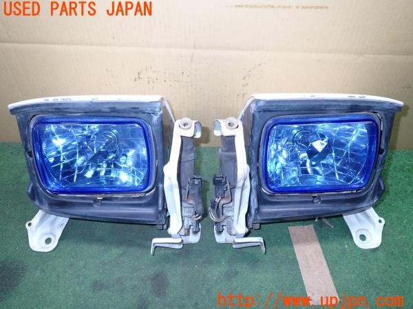 3UPJ=40150561]スプリンタートレノ GT APEX(AE92)後期 純正 ヘッドライトユニット リトラクタブル ADJURE ブルーレンズ 角目 当時物 中古_m0