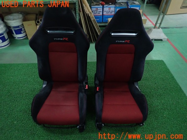 3UPJ=40180609]シビック タイプR ユーロ(FN2)純正 シートセット セミバケットシート 運転席 助手席 レール付き 中古_m0
