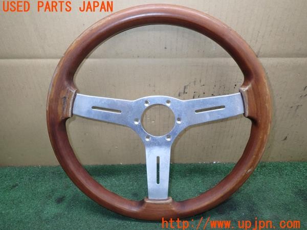 3UPJ=40290617]ランクル60(FJ62V(改))後期 NARDI ナルディ ウッド ステアリング 365mm 当時物 中古_m0