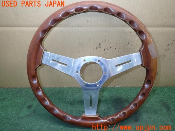 3UPJ=40290617]ランクル60(FJ62V(改))後期 NARDI ナルディ ウッド ステアリング 365mm 当時物 中古_m1