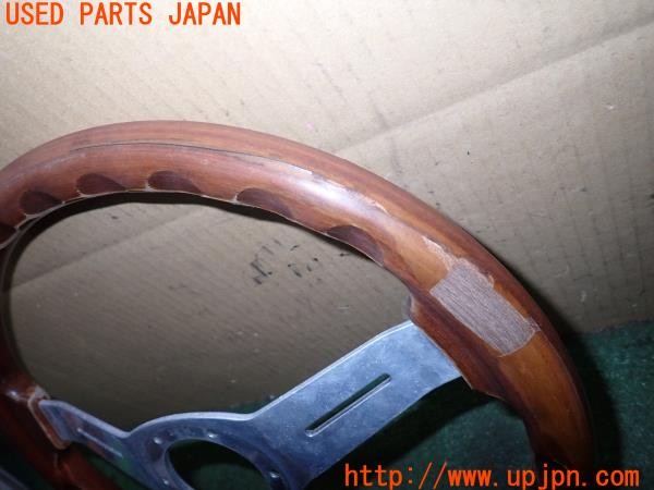 3UPJ=40290617]ランクル60(FJ62V(改))後期 NARDI ナルディ ウッド ステアリング 365mm 当時物 中古_m2