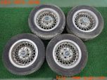 3UPJ=42330915]セドリック(Y30)RAYS レイズ VOLK ARTISAN SPIRIT ワイヤーホイール 14×6.5J？ +21？ PCD114.3 5穴 4本 中古_s0